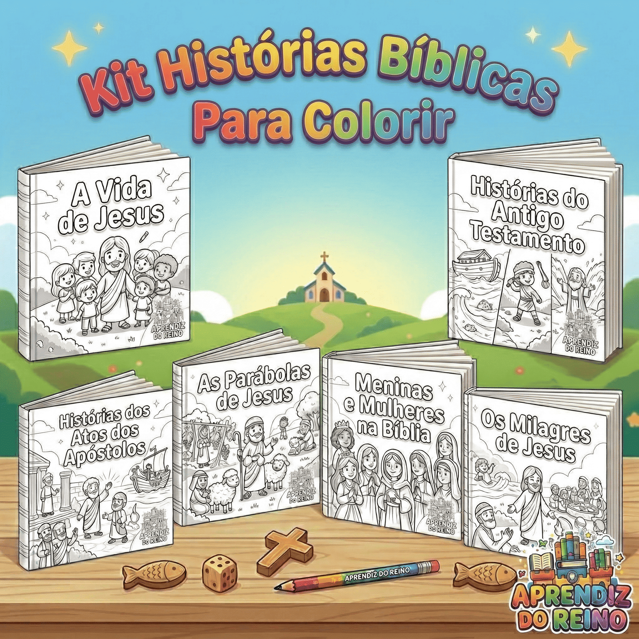 Kit Histórias Bíblicas para Colorir